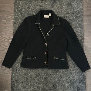 Vintage Winter Fall Black Coat
